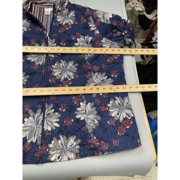 Coldwater Creek Womens 2X Floral Quilted Cotton Lightweight Jacket - Picture 5 of 9